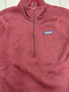 Patagonia Women’s Zip-Neck Sweater in Wine Red